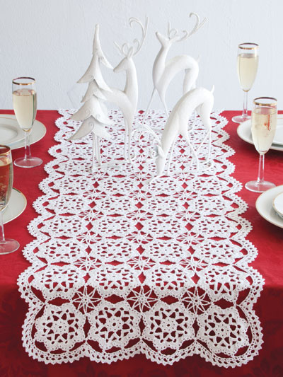 runner Crochet snowflake Snowflake pattern table Table Runner crochet Pattern