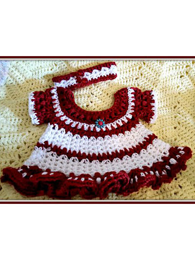 crochet baby christmas dress pattern