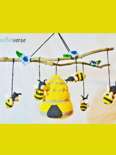 bumble bee baby mobile