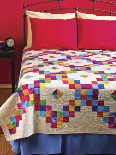 home quilting bed quilt patterns scrap quilt patterns diamond candy ...