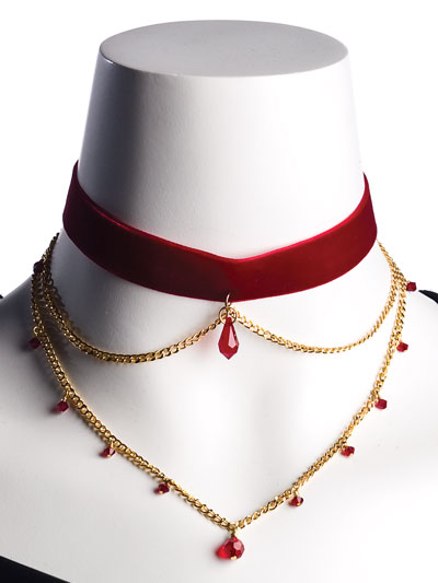 red velvet choker necklace