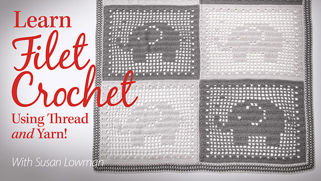 Learn Filet Crochet Using Thread and Yarn