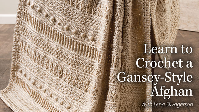 Gansey Style Afghan Crochet Kit - Pattern