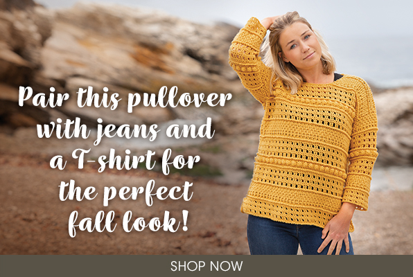 Pair this pullover with jeans and a T-shirt for the perfect fall look!