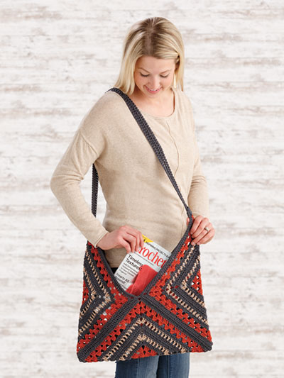 Daisy Granny Square Bag | Crochet Shoulder Bag- Blingcute.com
