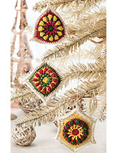 Holiday Trio Ornaments Crochet Pattern