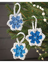 Glittery Star Ornaments Crochet Pattern
