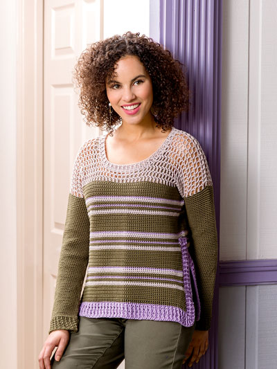 Side Split Casual Pullover Crochet Pattern
