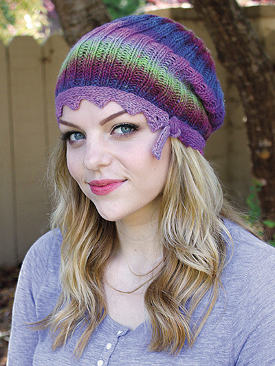 Annie's Signature Designs: Lace on the Edge Hat Knit Pattern