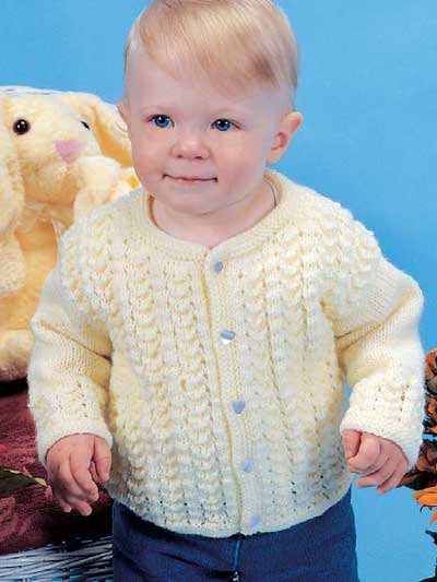 Knitting - Baby & Children Patterns - Cardigan Patterns - Baby's Lacy ...