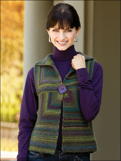Knitting - Striped Modular Vest - #EK00137